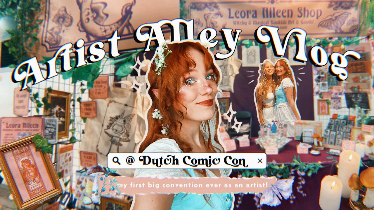 my first ever ARTIST ALLEY VLOG 🦋🔮📖 I was a FAIRY merchant @ Dutch Comic Con 2023
