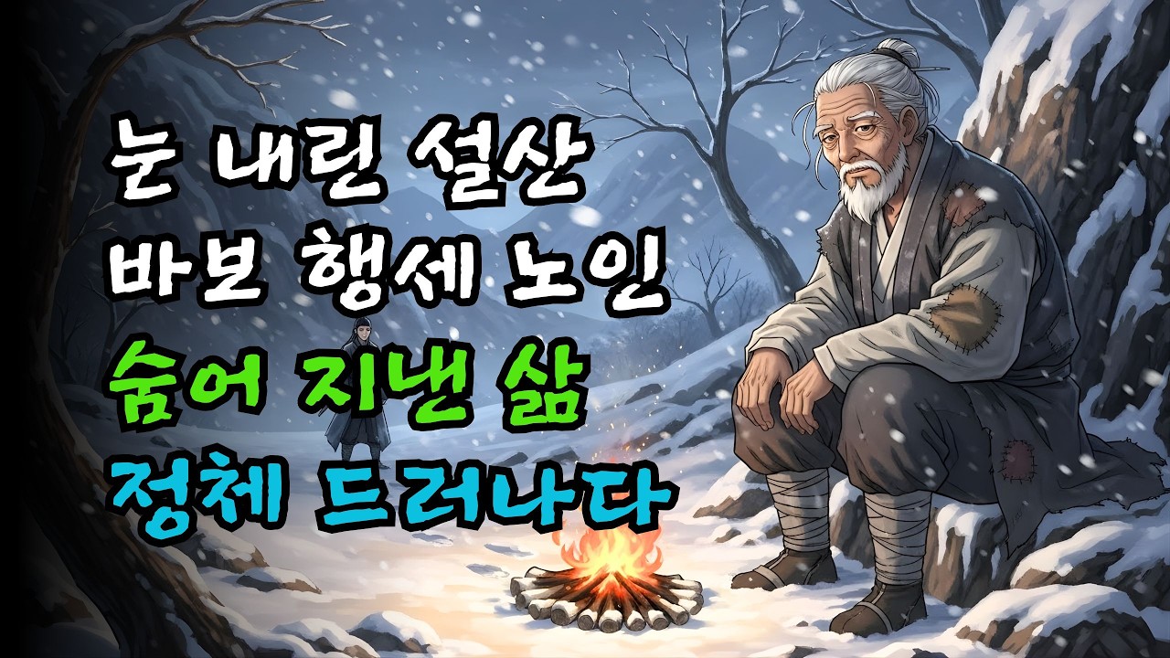 눈 내리는 설산에 바보 행세하며 은둔한 노인, 결국 숨겨진 정체를 밝히다