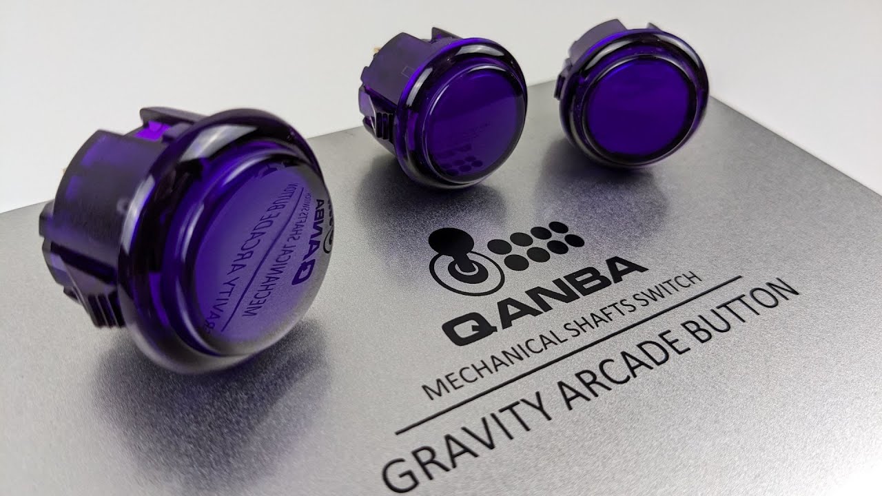 Qanba Gravity KS Clear Violet Buttons
