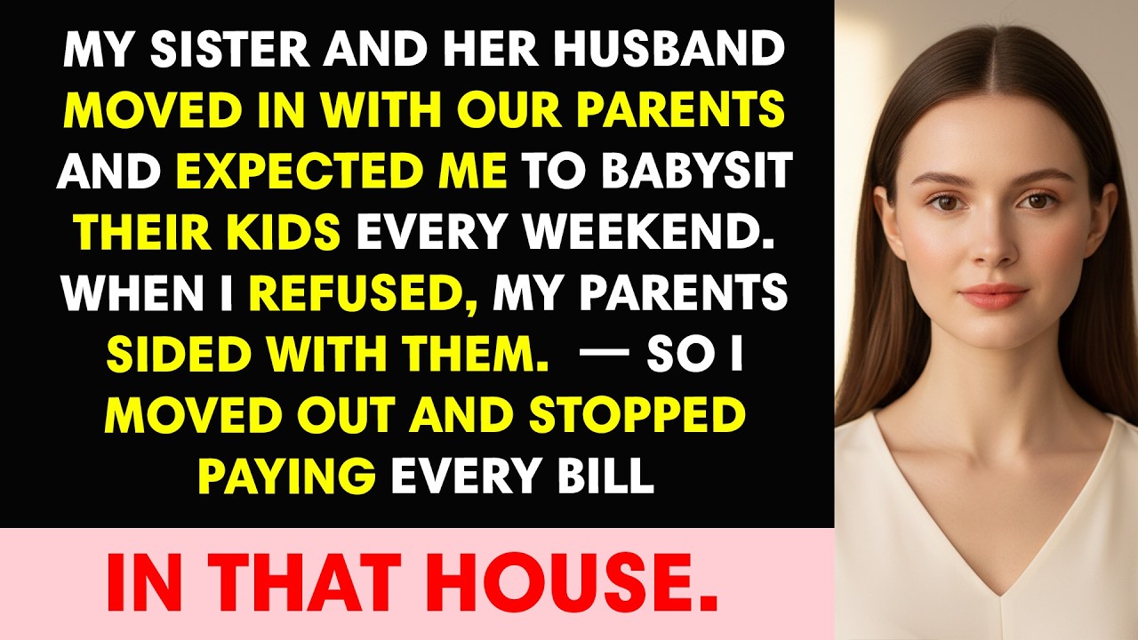 My Sister And Her Husband Moved In With Our Parents And Expected Me To Babysit Their Kids...