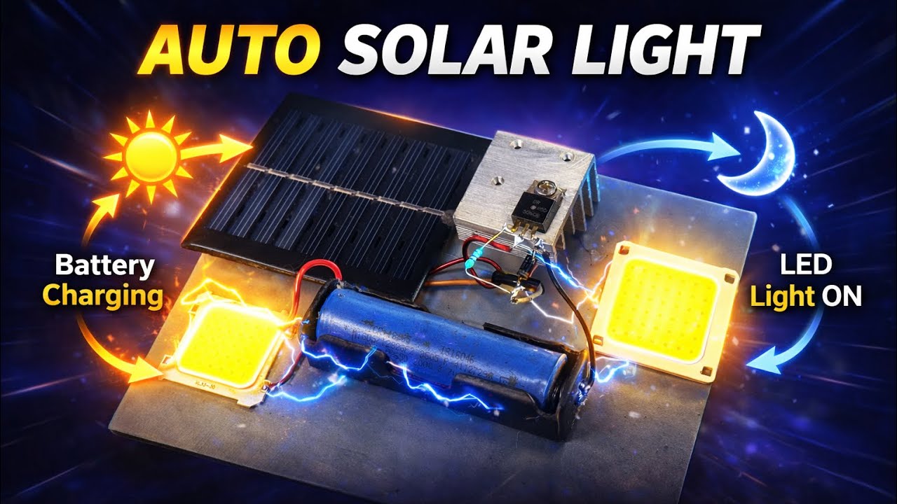 Self Working Solar charger circuit for street lamps 
