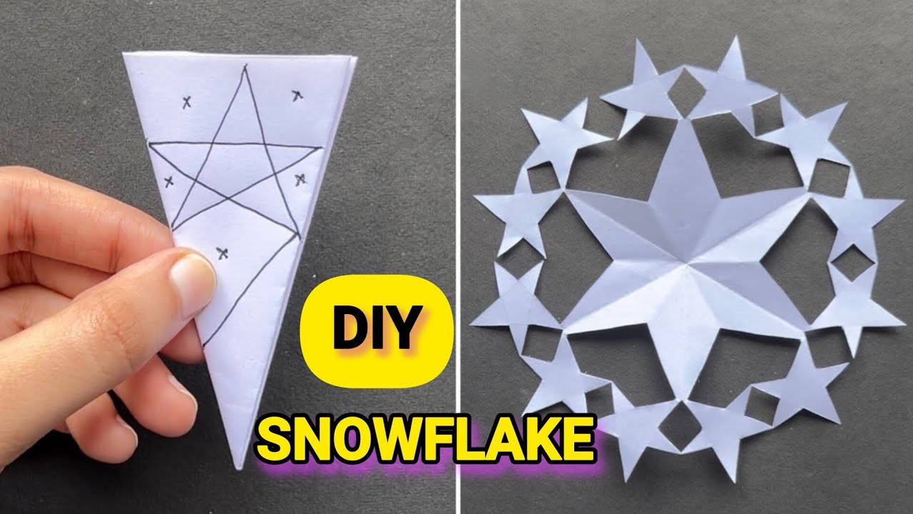 Easy Paper Snowflake Tutorial ❄️ | DIY Christmas Decoration Ideas 