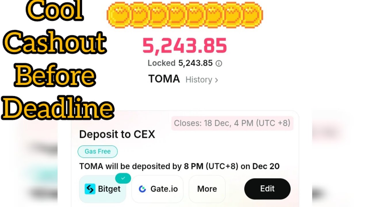 Toma airdrop token successful withdrawal from Tomarket app to Bitget Exchange in 2minutes