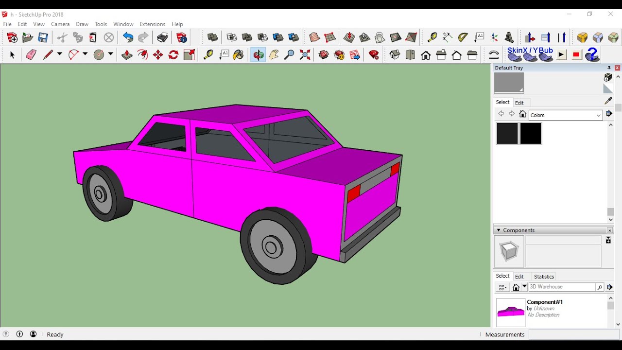 Basic Car 3D modeling in Sketchup