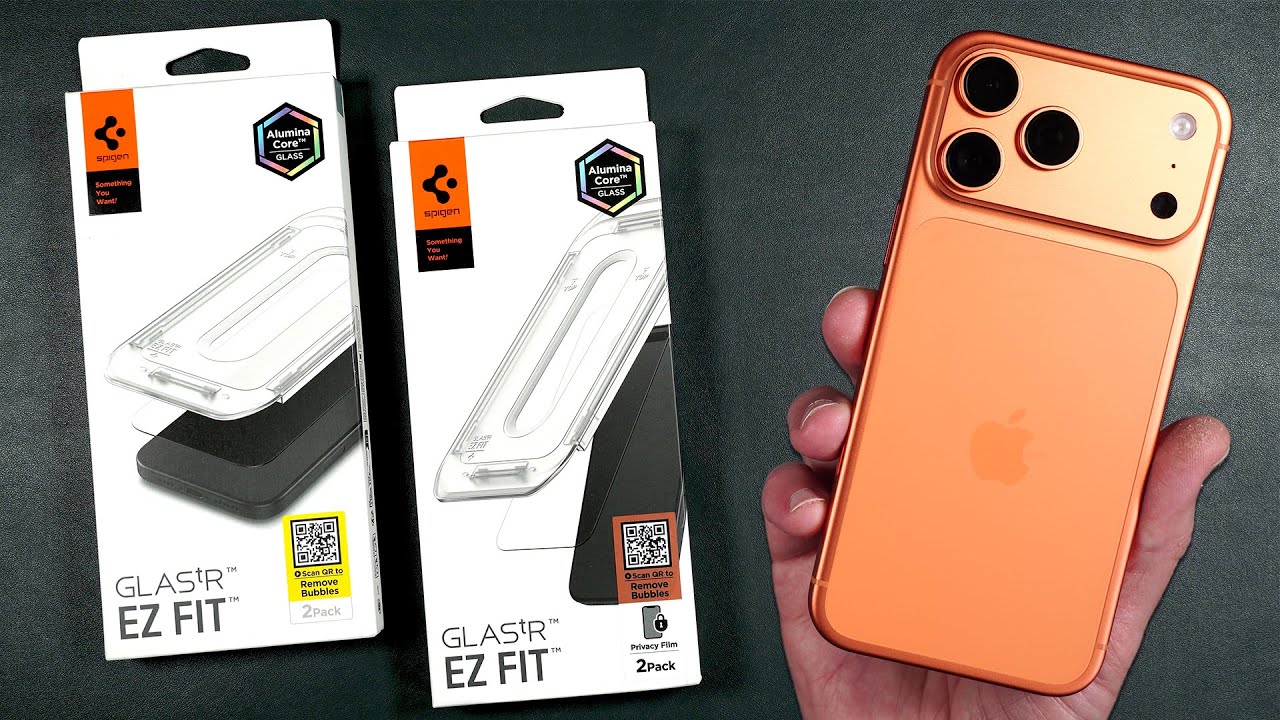 Защитные пленки SPIGEN Glastr EZ Fit для iPhone 17 Pro Max — протестированы на устойчивость к пад...
