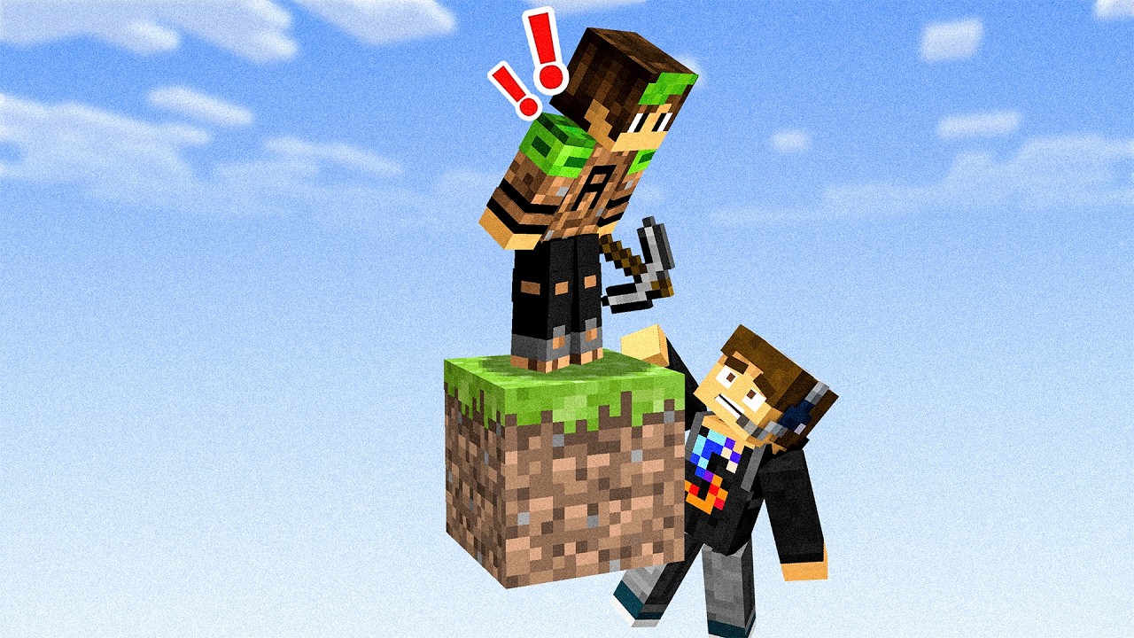 I Trapped My Friends On One Block in Minecraft