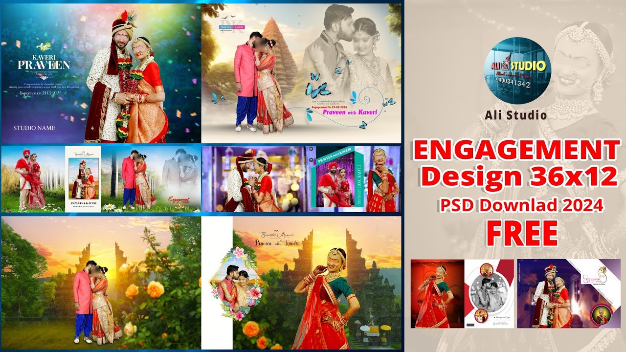 Engagement Album Design II 2024 PSD Free Download II @alistudio4272