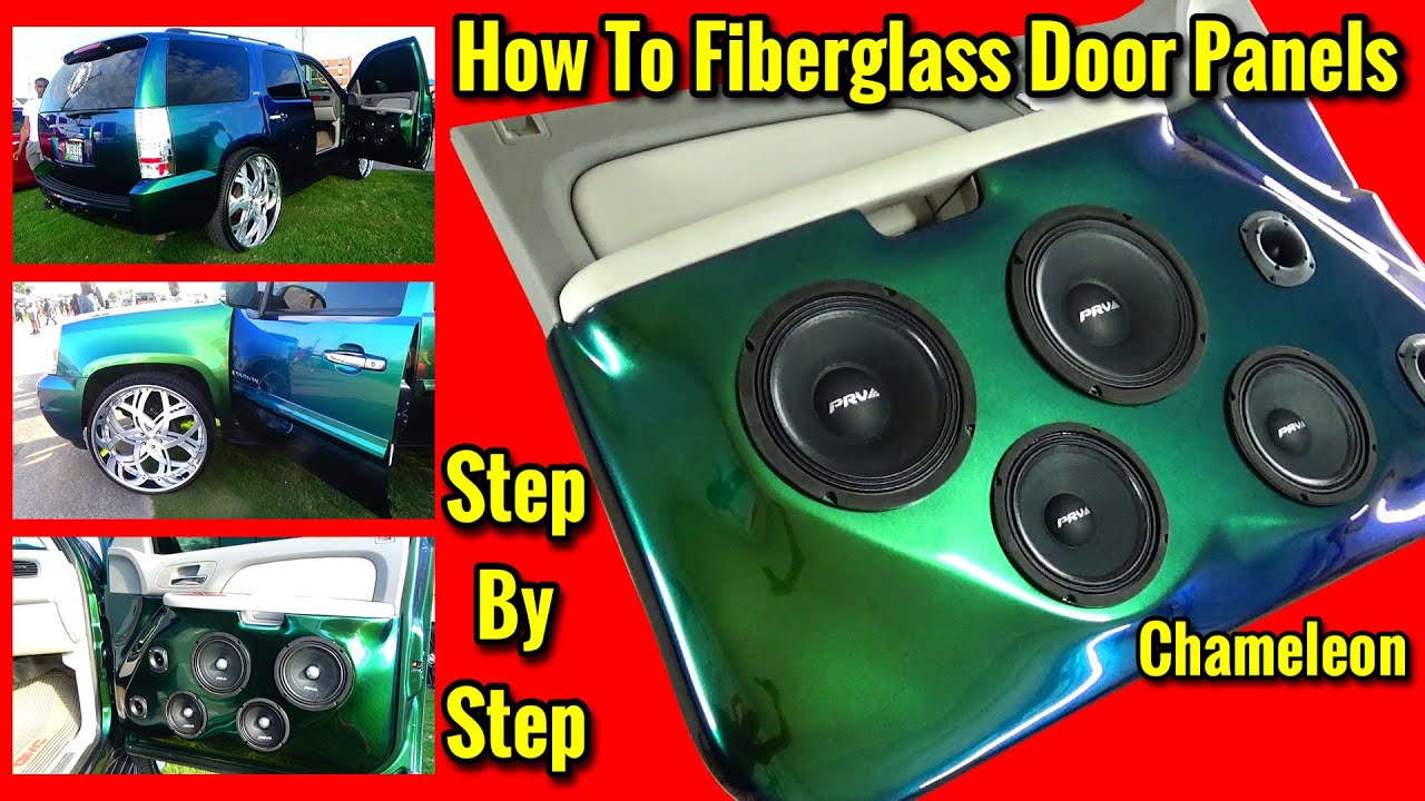 How To Fiberglass Custom Door Panels SPEAKER BOX Chameleon Flip Flop PRV AUDIO SPEAKERS Chevy Tahoe