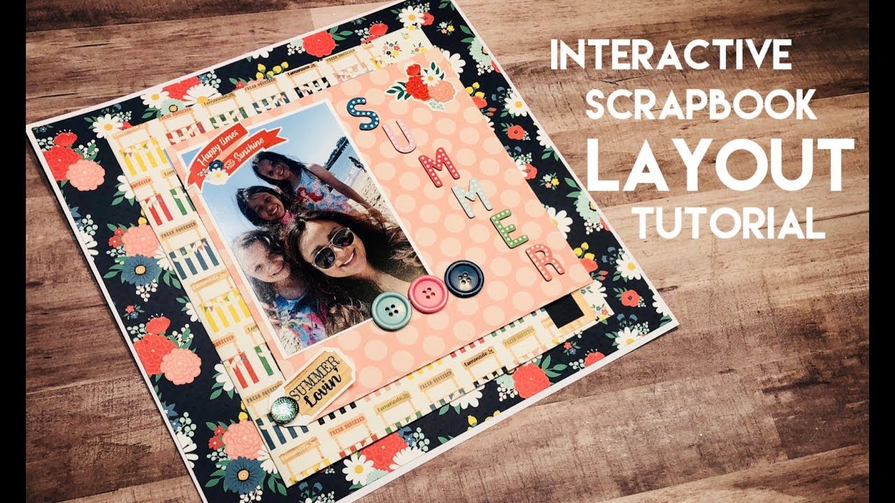 Interactive Scrapbook Layout - Scrapbooking Store August Kit