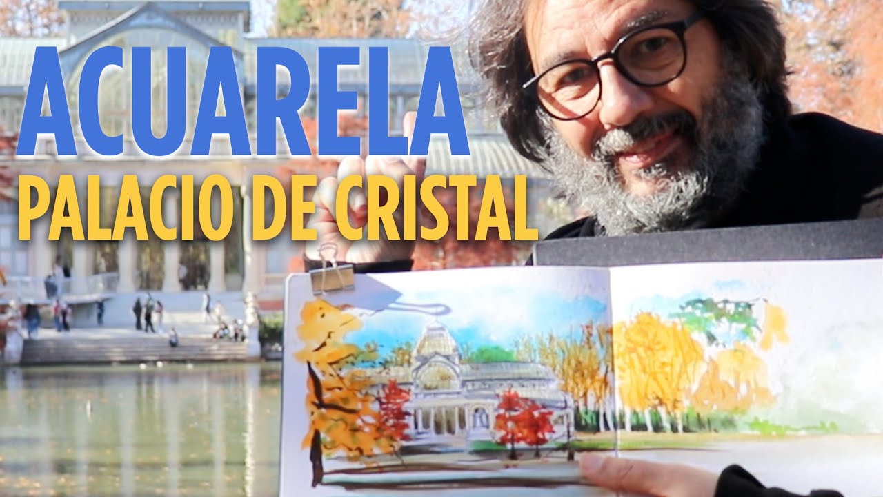 Dibujo Urbano en el parque del RETIRO | MADRID | Urban Sketching |  Acuarela + Rotuladores | VLOG 03