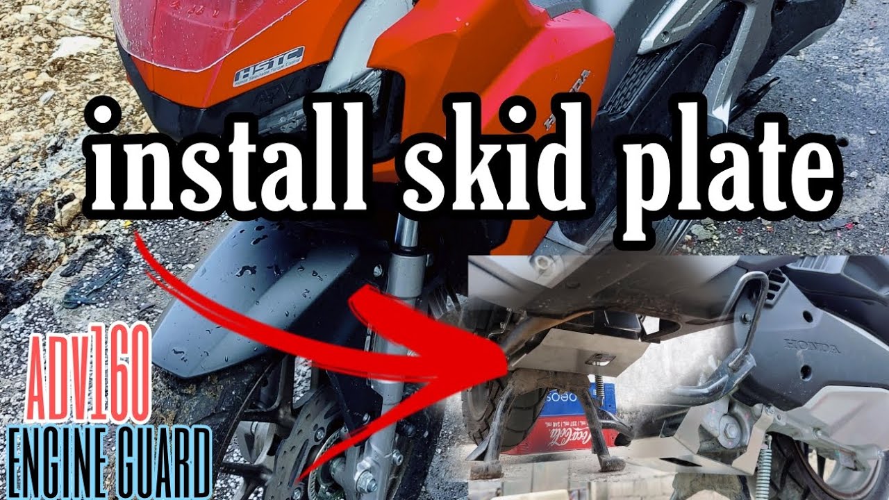 how to install skid plate or engine guard|adv160