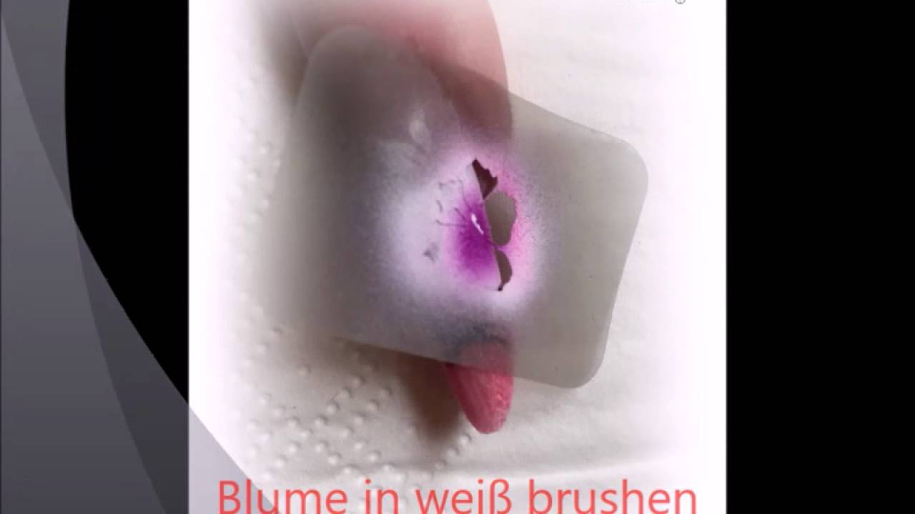 Acrylmodellage mit Airbrush Noten Design