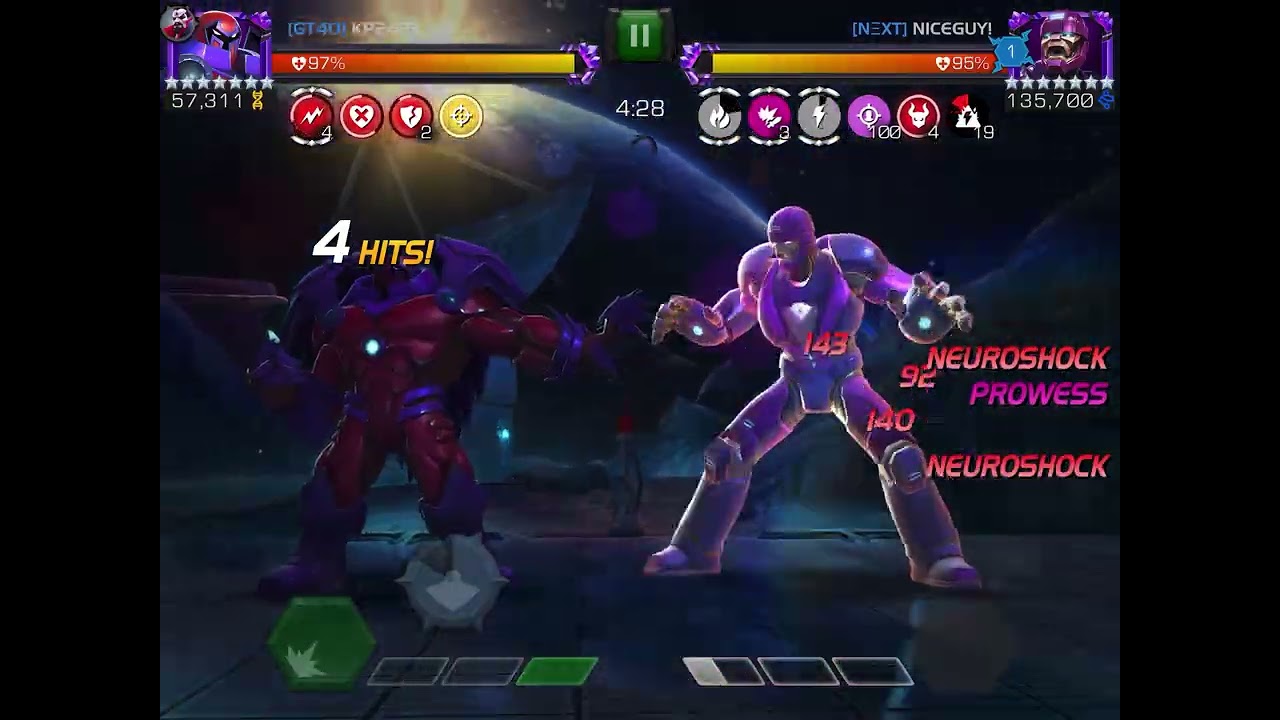 Onslaught vs Sentinel Node 43 Hazard Shift Incinerate/Shock/Aggression Prowess AW S61 Mcoc