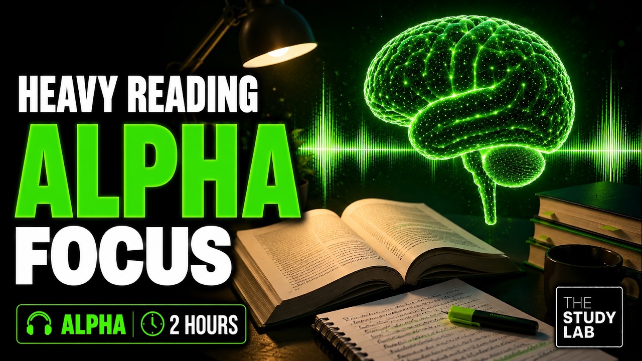 Sustained Reading Focus – ALPHA Pure Tones for Text-Based Studying (2 Hours) – No Music