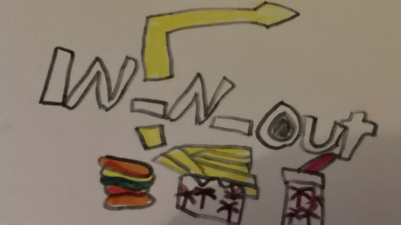 How to draw in-n-out burger step by step from Arlo & his books 