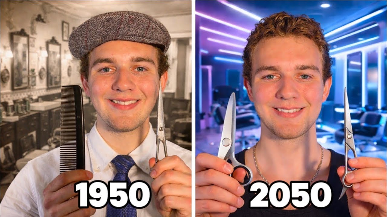 ASMR 1950 vs 2050 Haircut