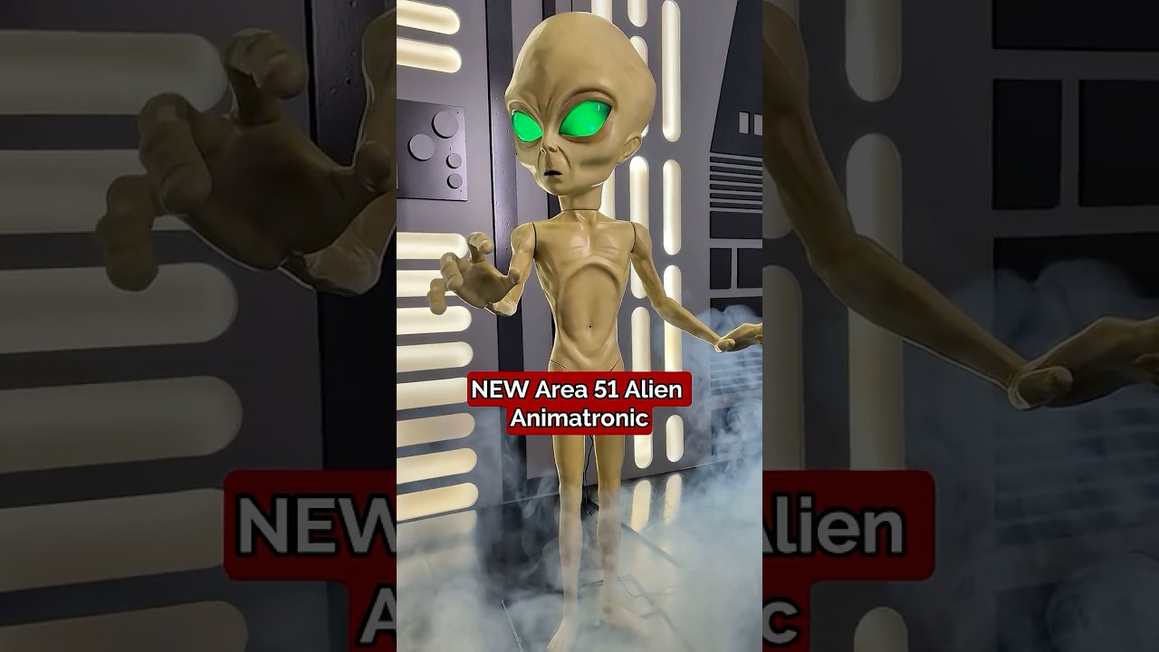 🛸Area 51 Roswell Alien Halloween Animatronic #halloween #animatronics #decor