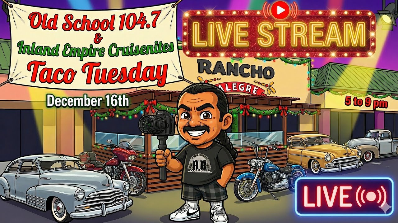LIVE: Taco Tuesday Cruise Night! 🌮 Old School 104.7 Takeover 🔥