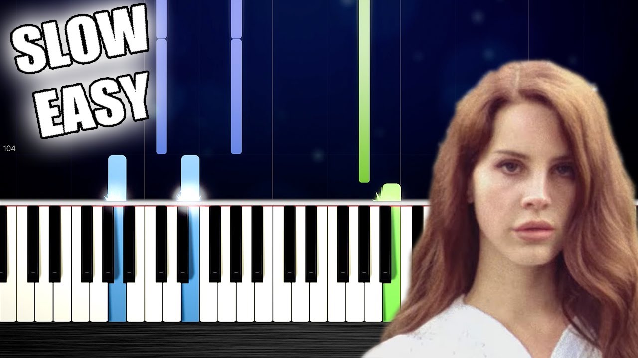 Lana Del Rey - Summertime Sadness - SLOW EASY Piano Tutorial by PlutaX