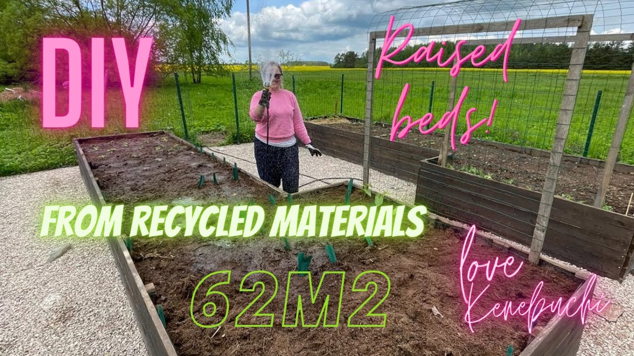 Pašu rokām 62 m2 sakņu dārzs no atkārtoti izmantotiem materiāliem!