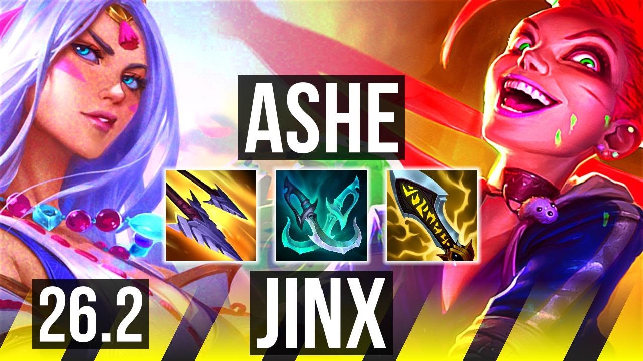 ASHE & Seraphine vs JINX & Fizz (ADC) | NA Grandmaster | 26.2