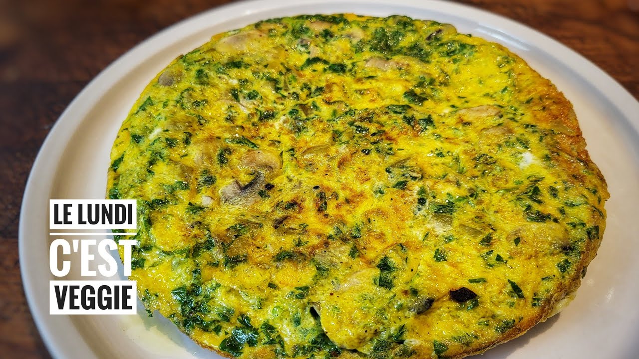 OMELETTE GOURMANDE aux POMMES DE TERRE, CHAMPIGNONS et OIGNONS