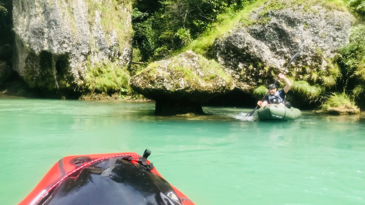 Packraft Tour an der Steyr / Das erste mal Paddeln im leichten Wildwasser