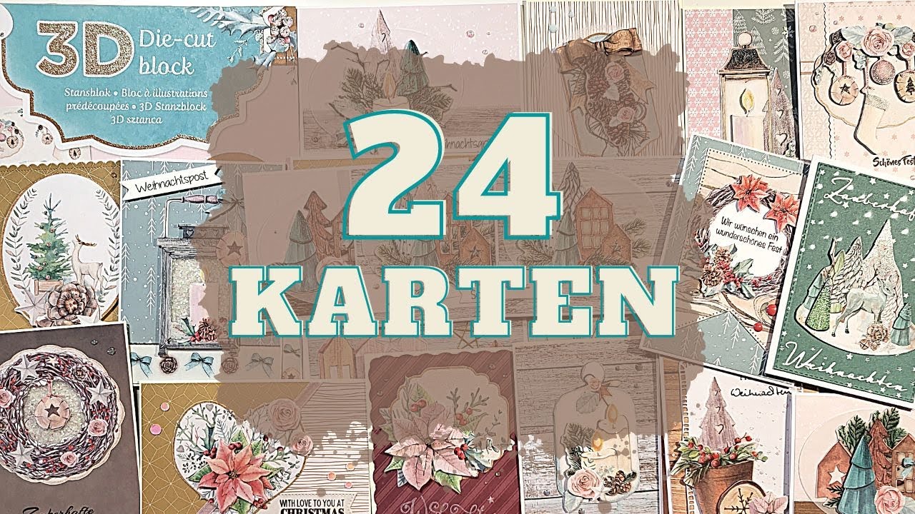 24 Karten aus 1 Block von Action | 3D Stanzblock | #decotimecrafts