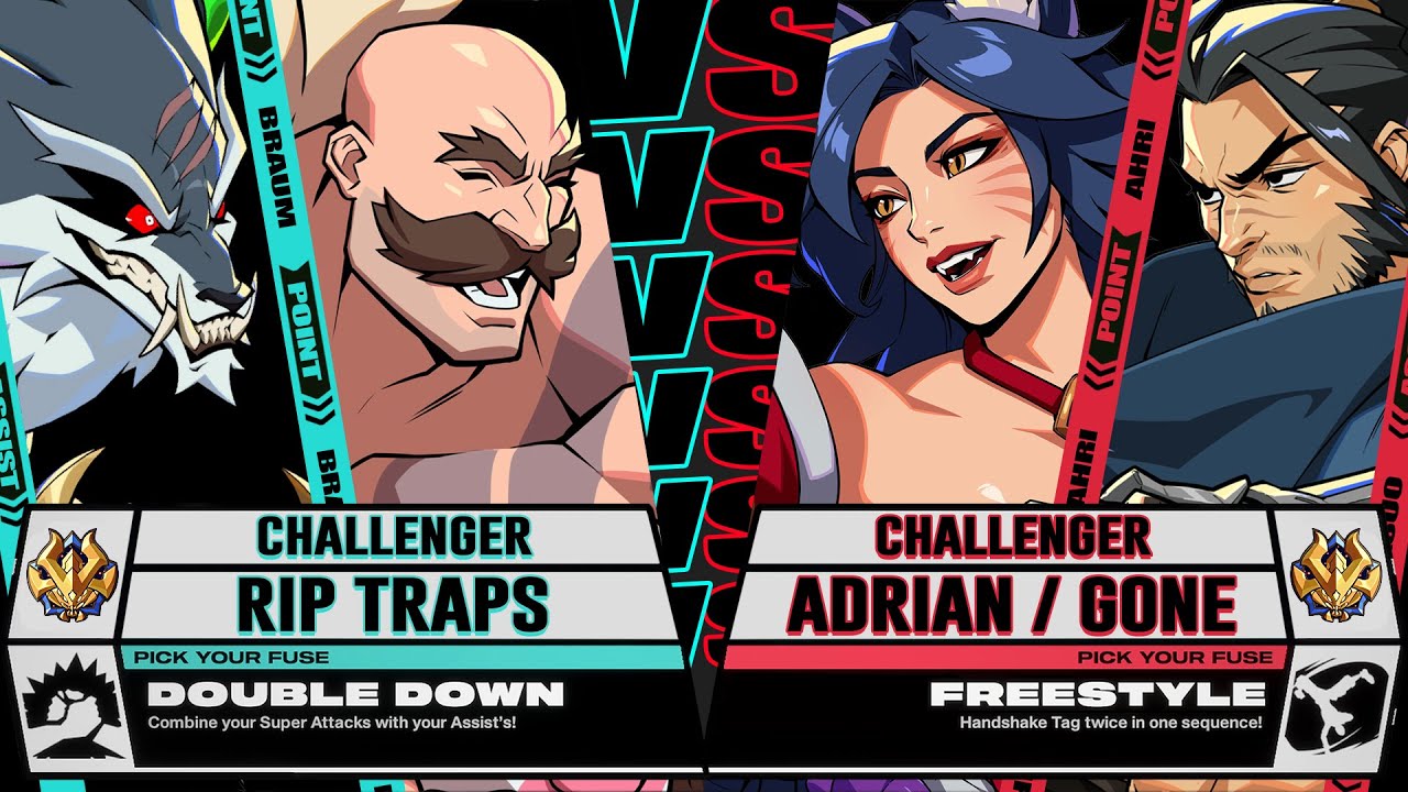 Traps (Braum / Warwick) vs Adrian Riven + Gone4Life (Ahri / Yasuo) - 2XKO