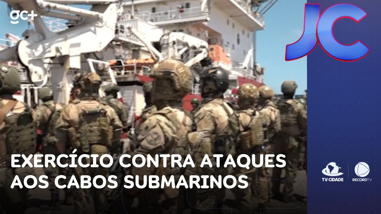 Marinha faz exercício contra ataques aos cabos submarinos na Praia do Futuro | Jornal da Cidade