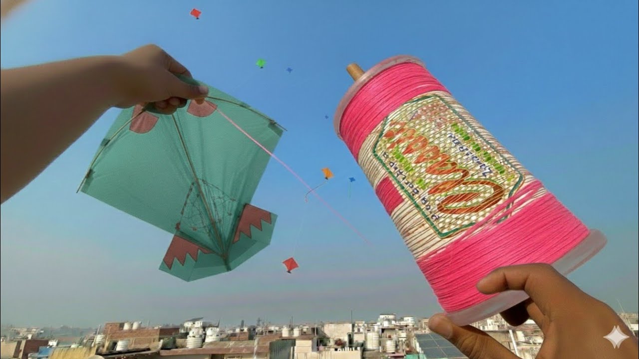 Paper Kite making | kite making And flying |kite making at home | kite flying 