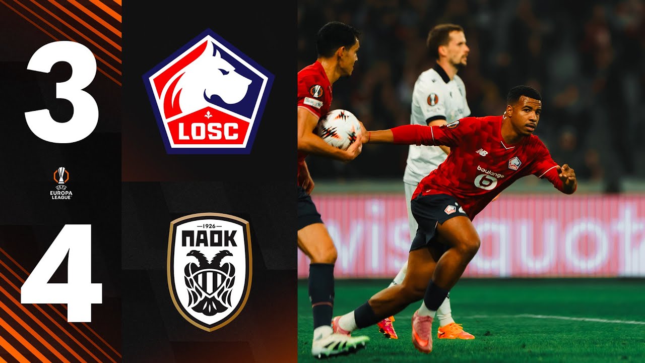 HIGHLIGHTS I Match spectaculaire mais d&eacute;faite du LOSC face au PAOK (3-4) 😱❌