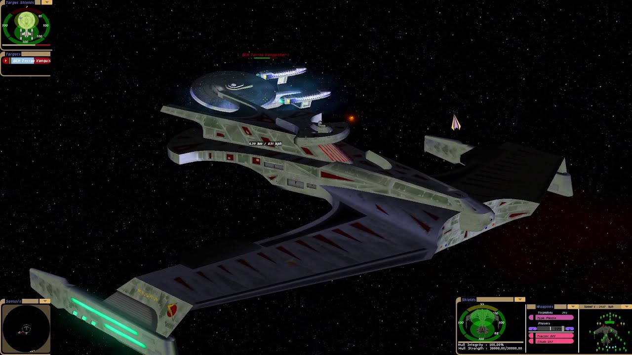 Terran Empire Vanquisher Class vs Klingon Godslayer | KM | Star Trek Bridge Commander