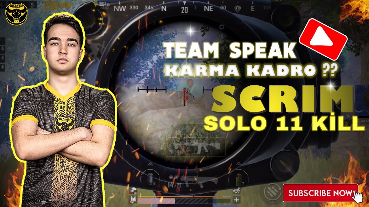 SCRIM SOLO 11 KILL KARMA KADRO TEAMSPEAK | PUBG MOBILE | İPHONE 14 PRO
