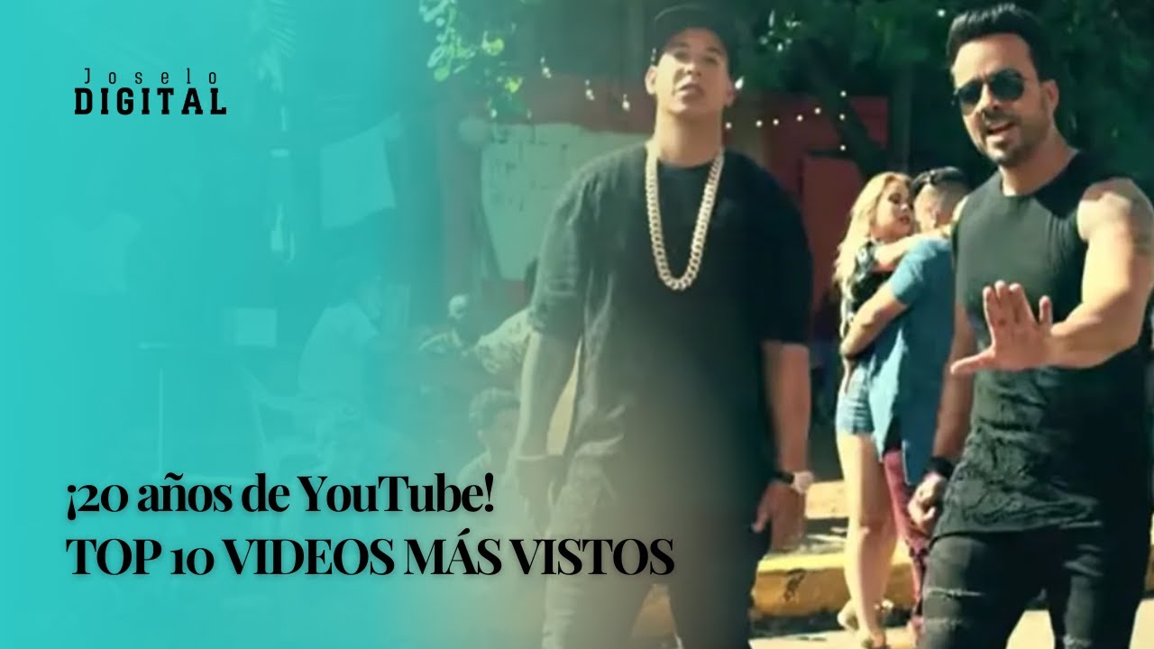 YouTube cumple 20 a&ntilde;os: Top 10 videoclips m&aacute;s vistos en la historia (2025)