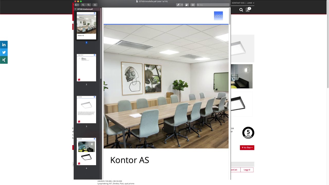 Guide til PDF produkt-brosjyre (norsk)