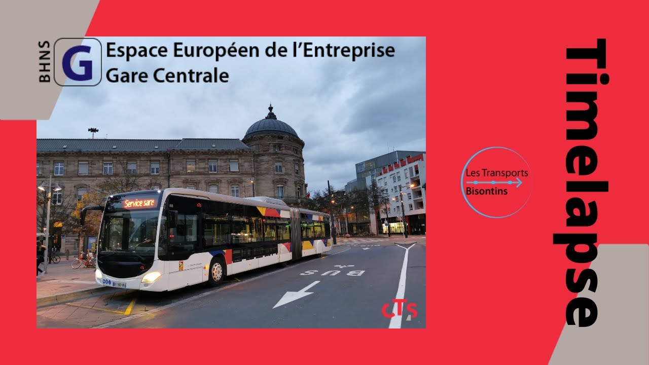 [Timelapse] BHNS ligne G - Strasbourg / CTS