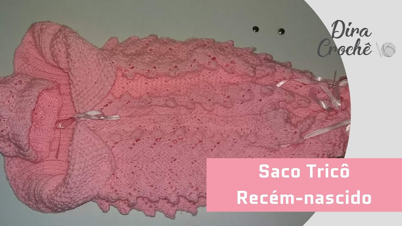 Saco de trico para recém nascido