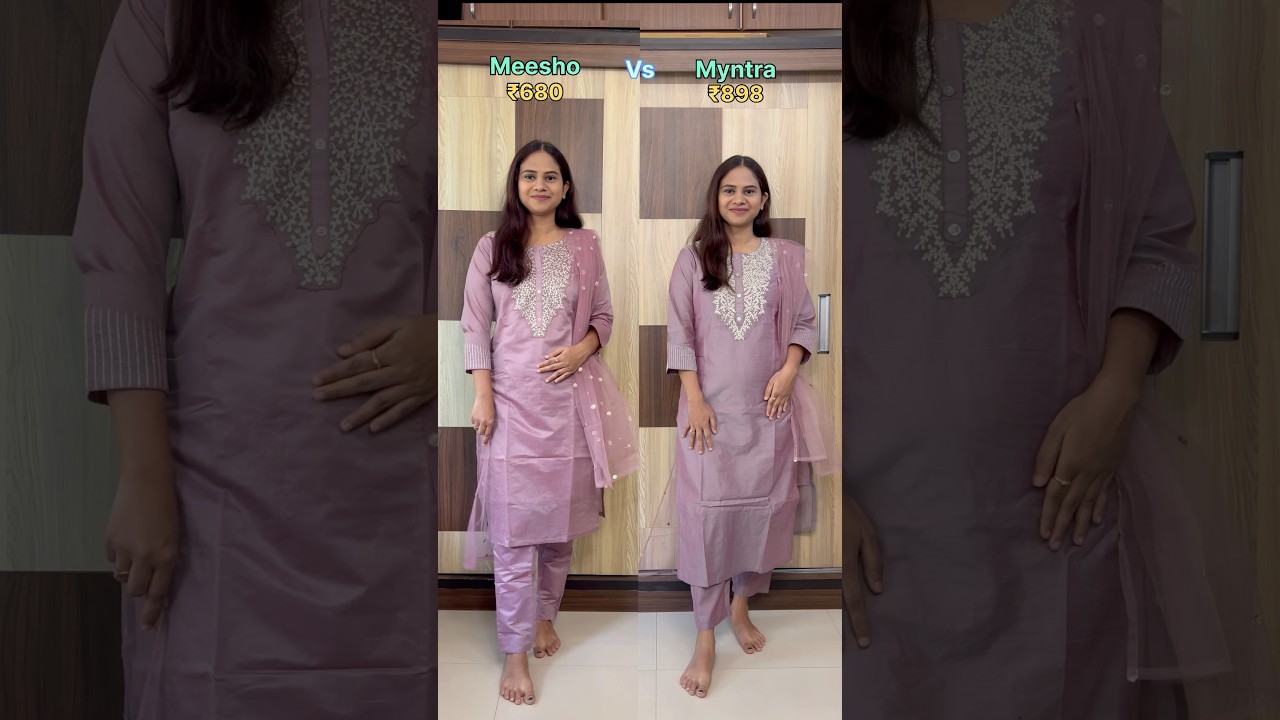Meesho or Myntra ??? Comment below 🫶 #meesho #meeshovsmyntra #style #youtubeindia #myntra