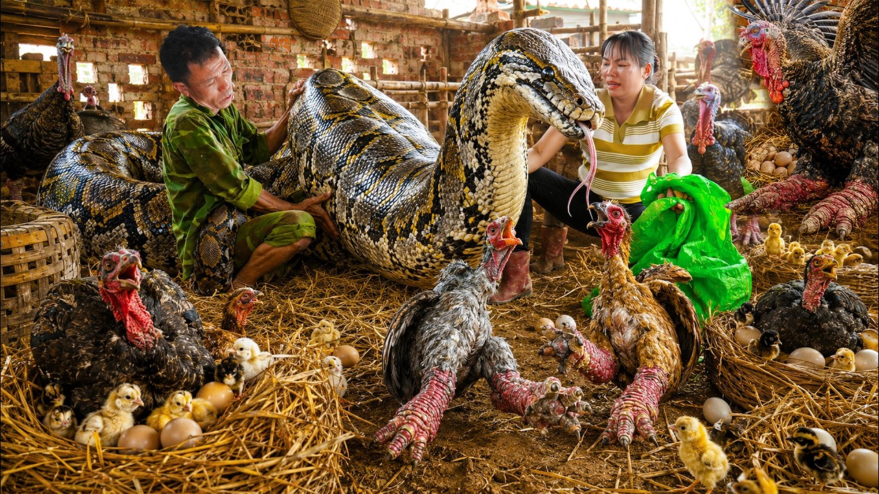 72 Hours Of Terror: Giant Python Invades Turkey Farm As Chicks Cry For Help! No Escape!