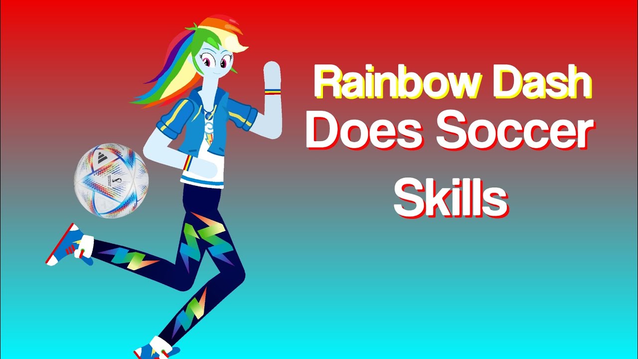 Rainbow Dash does soccer skills (Full screen)