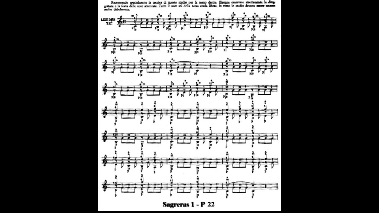 Julio Sagreras - Le prime lezioni di chitarra - Audiolezione 72