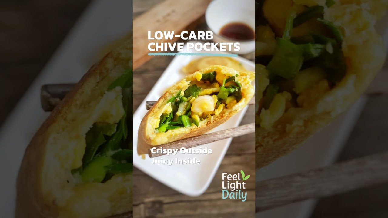🥟 Low-Carb Chive Pockets &mdash; Crispy Outside, Juicy Inside!