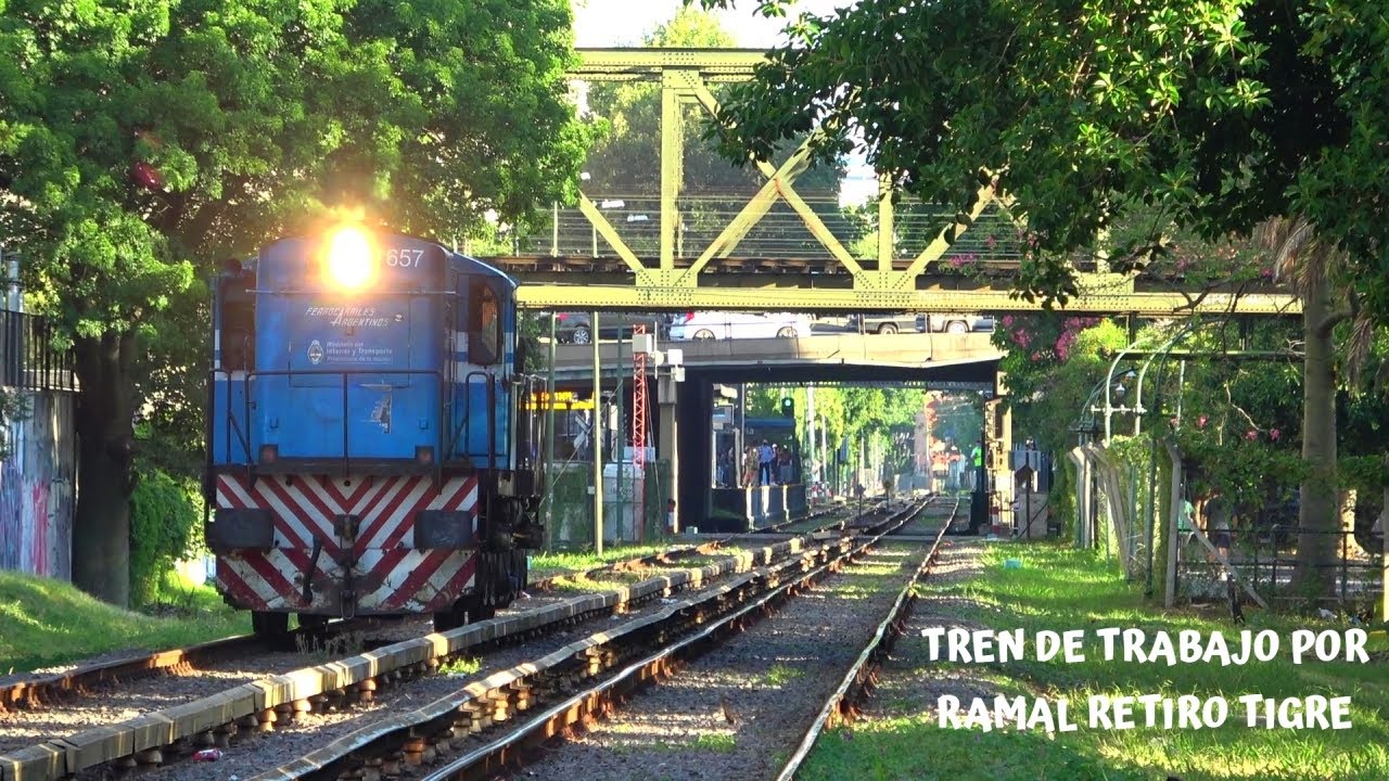 Tren de Trabajo por Acassuso (Ramal Retiro Tigre) - ALCO 664 + 3 TM + 657 - y A704 hacia Materfer