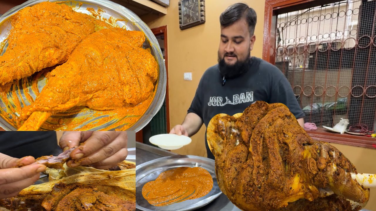 Mutton steam roast recipe | commercial style mutton raan roast recipe | by farooq ghouri