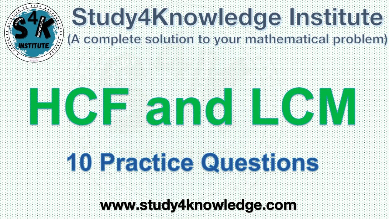 3.LCM and HCF 10 practice Questions | UPSC | SSC | State PSC | UGC-NET | CUET | Haroon Rashid | IIT