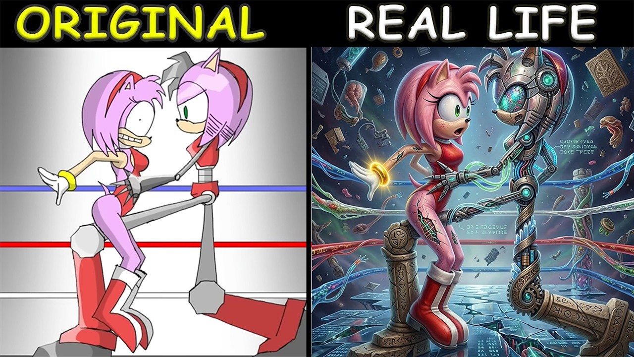 Rusty Rose knocks out AMY in the RING! P19 | Sonic The Hedgehog 3 Animation | Original vs Plush Toys