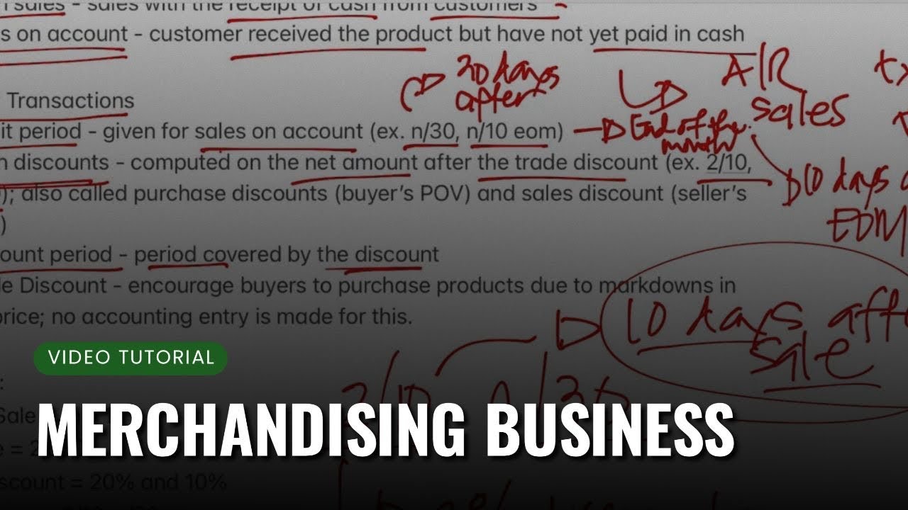 Merchandising Business | Video Tutorial | CK Accts