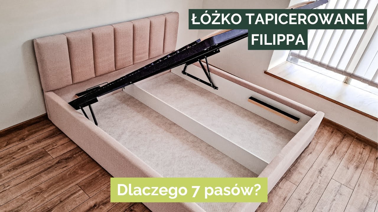 Filippa 7P łóżko tapicerowane z pojemnikiem w materiale Maya 03 - Meble-NORTH.pl