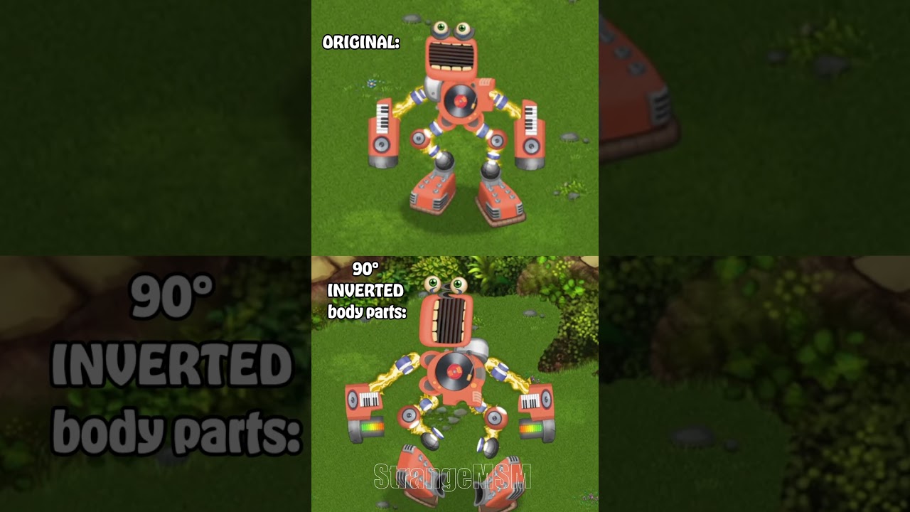 Rare Wubbox on plant island - Original VS 90&deg; INVERTED body parts  | My Singing Monsters